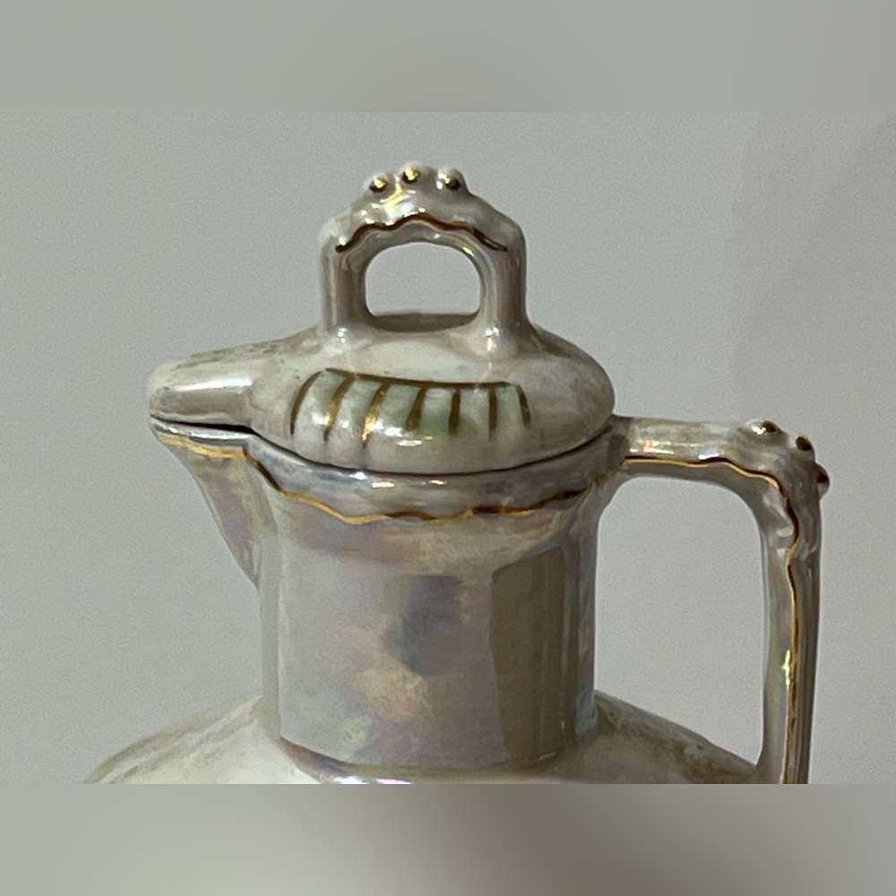 Lustreware 1950s Iridescent German Lusterware Porcelain Vinegar Decanter 2895 - Picture 7 of 14